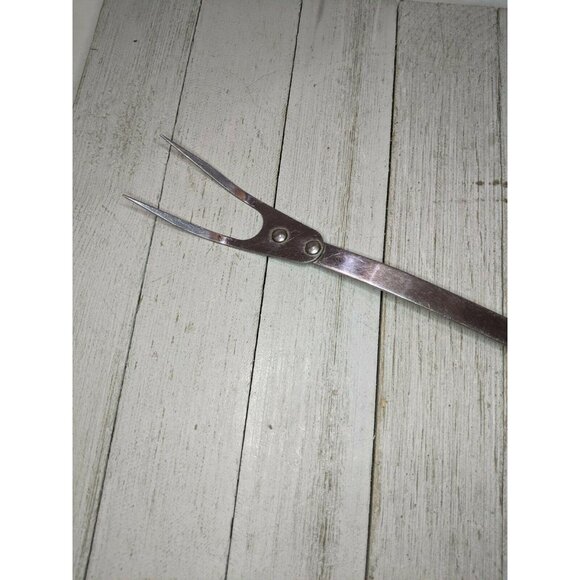 Veggies Handle #3 Stainless Steel Wide Meat Fork 12" USA Fruit Vintage - Picture 3 of 8